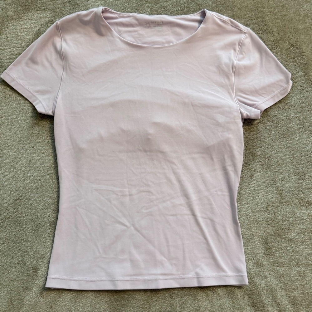 OFFLINE by Aerie Short Sleeve Activewear Top Lilac Purple XS